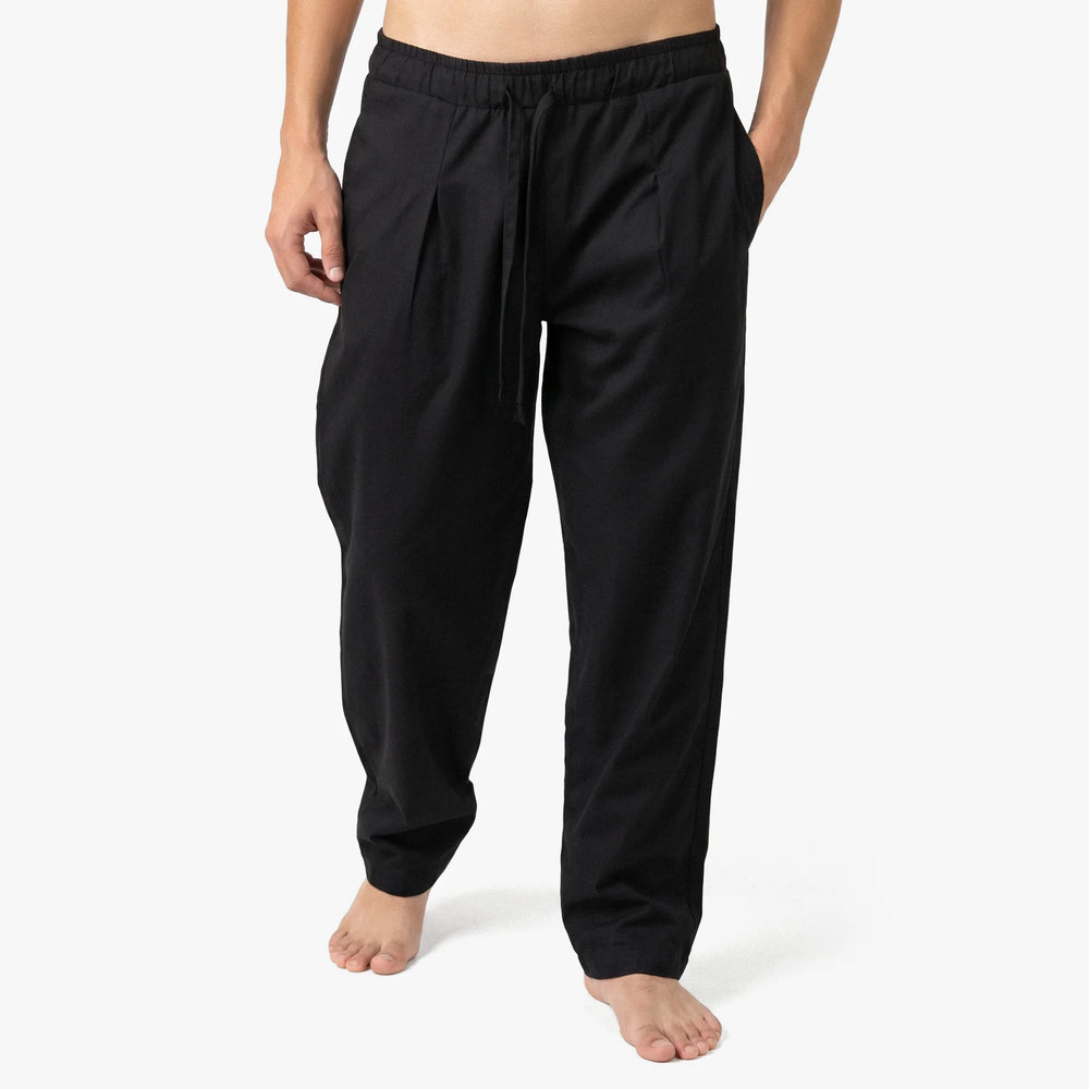 Black Extra-Long Wide-Leg Trousers