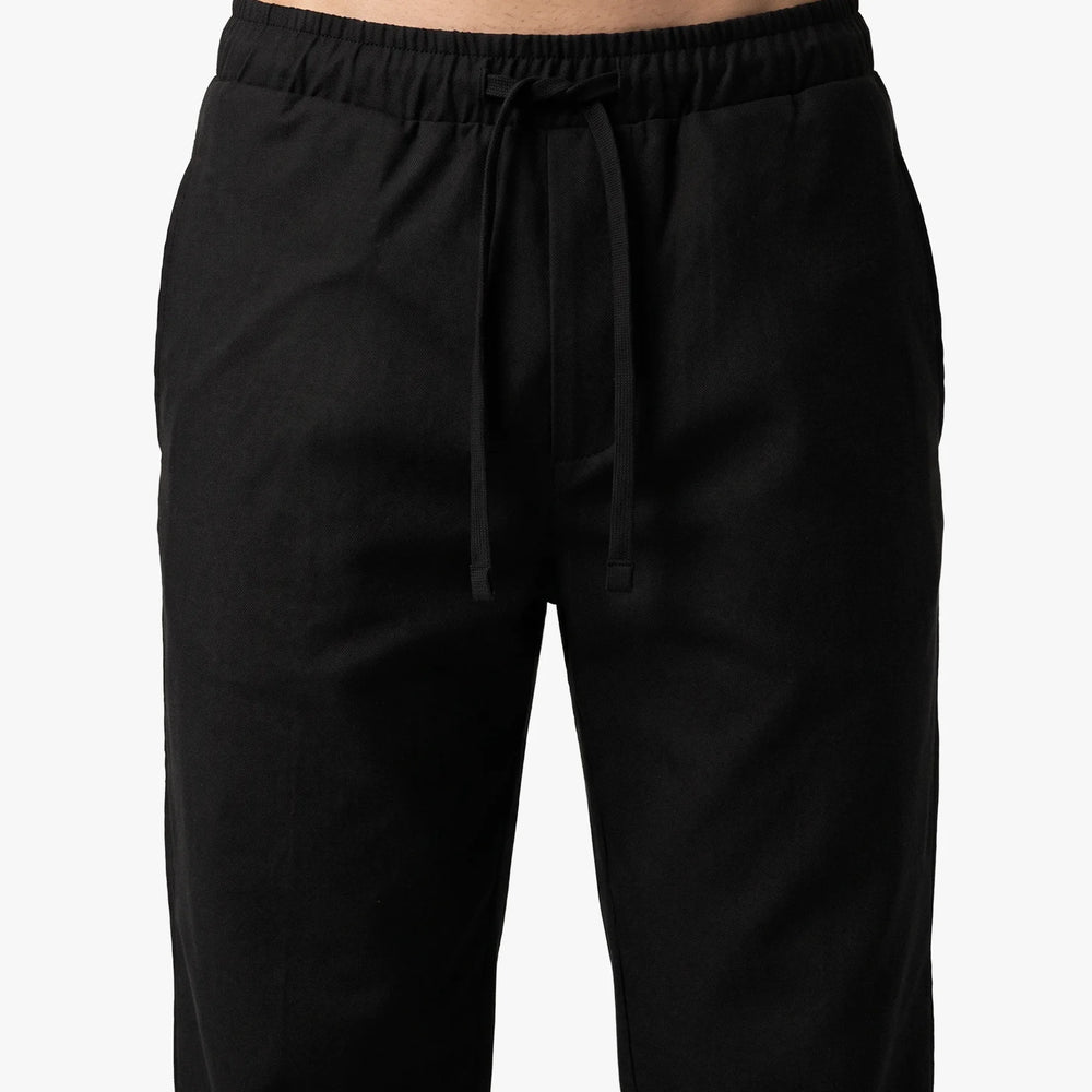 Black Extra-Long Wide-Leg Trousers