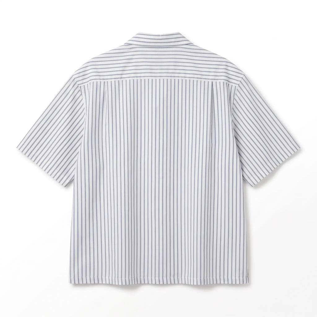 Blue-Striped Boxy-Fit Shirt