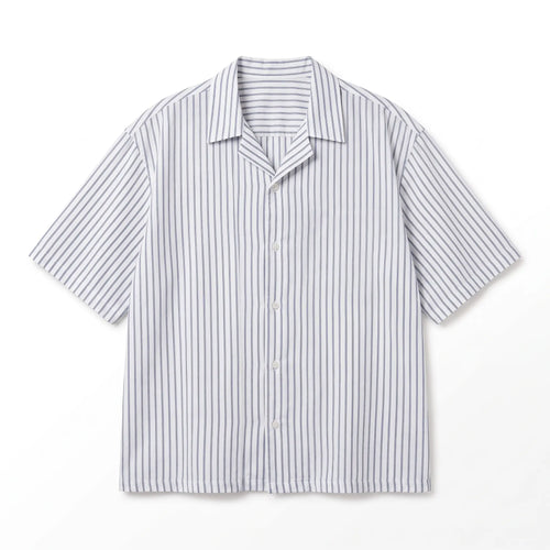 Blue-Striped Boxy-Fit Shirt